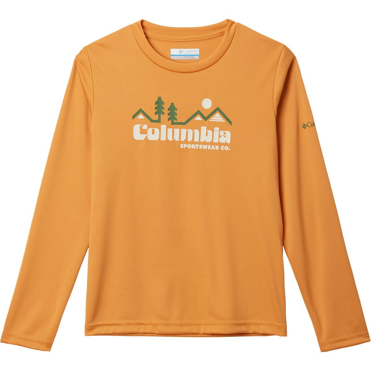 Columbia Grizzly Peak Long-Sleeve Graphic T-Shirt - Kids' Sunstone/Peaked Badge, L