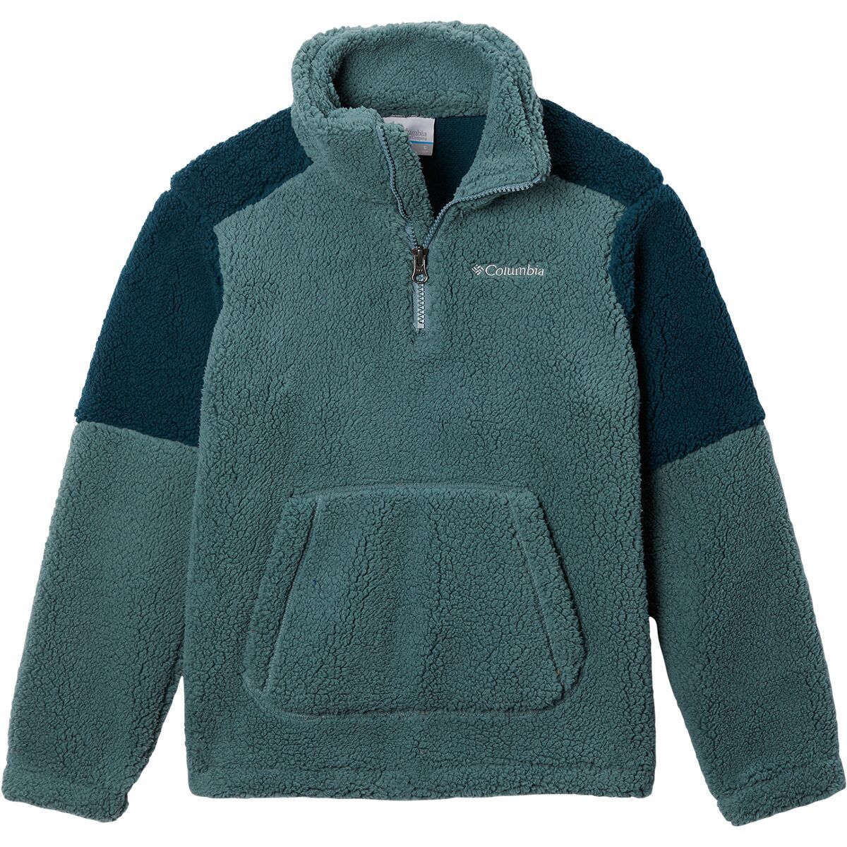 Columbia Rugged Ridge III Sherpa 1/2-Zip Jacket - Boys' Metal/Night Wave, XL