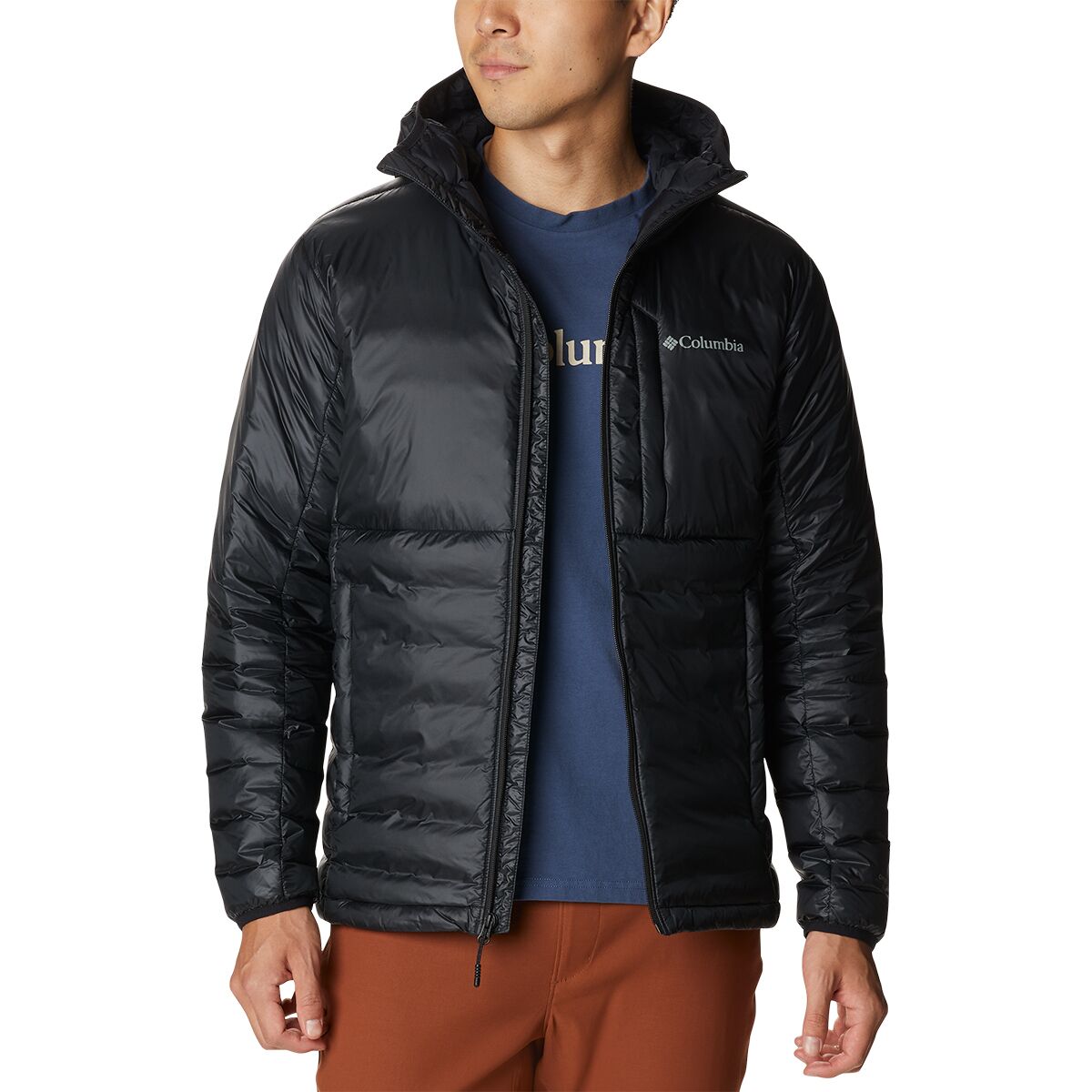 columbia mens infinity summit double wall down hooded jacket