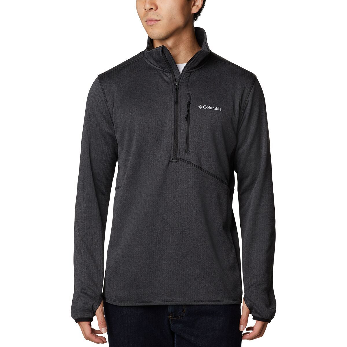 Columbia Park View 1/2-Zip Fleece - Men's Black Heather, 3X