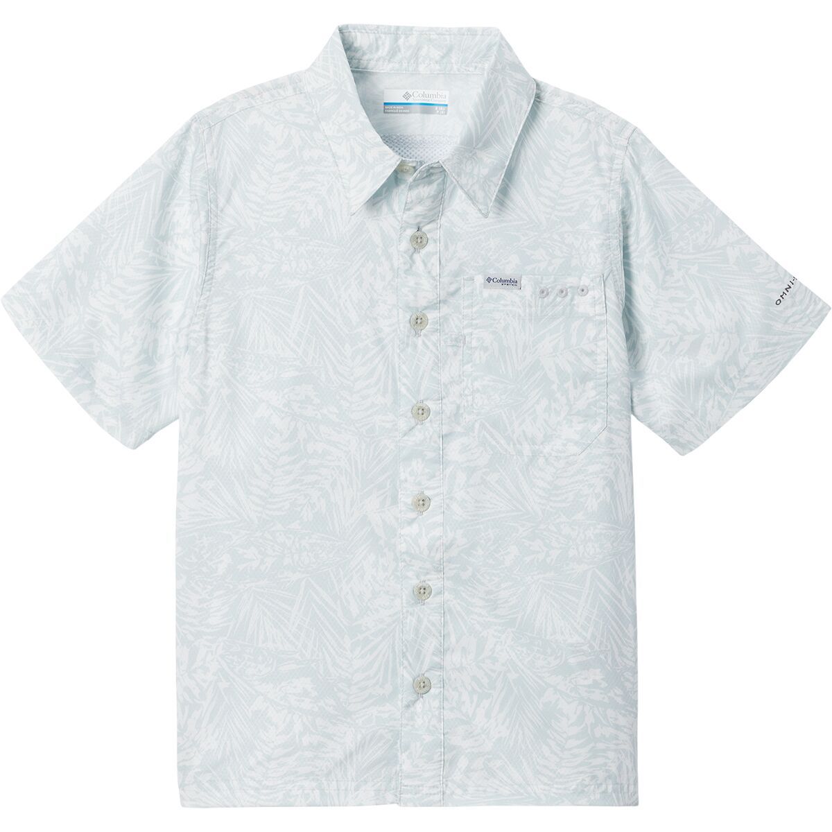 Columbia Super Slack Tide Short-Sleeve Camp Shirt - Boys' Cool Grey Tunado Tonal, L