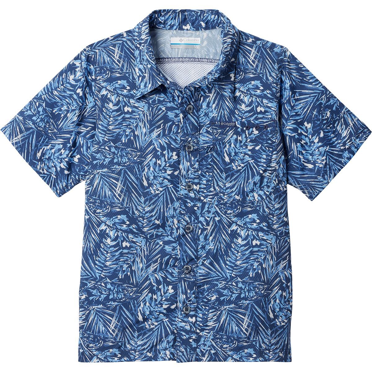 Columbia Super Slack Tide Short-Sleeve Camp Shirt - Boys' Nocturnal Tunado, XXS