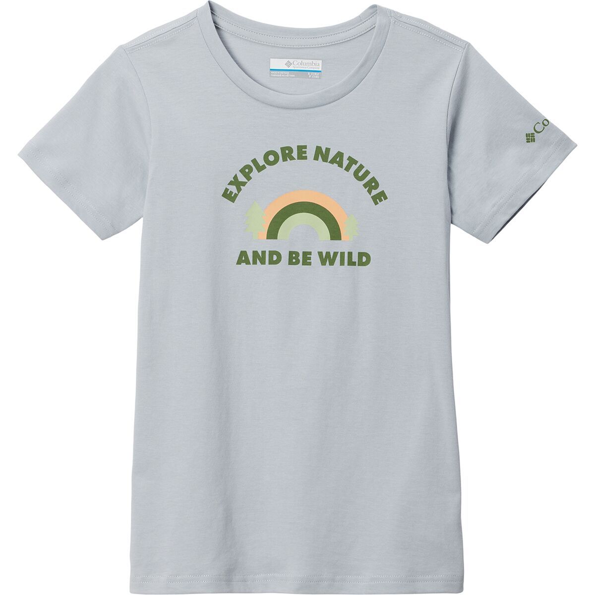 Columbia Mission Lake Short-Sleeve Graphic Shirt - Girls' Cirrus Grey/Explore Nature, XS