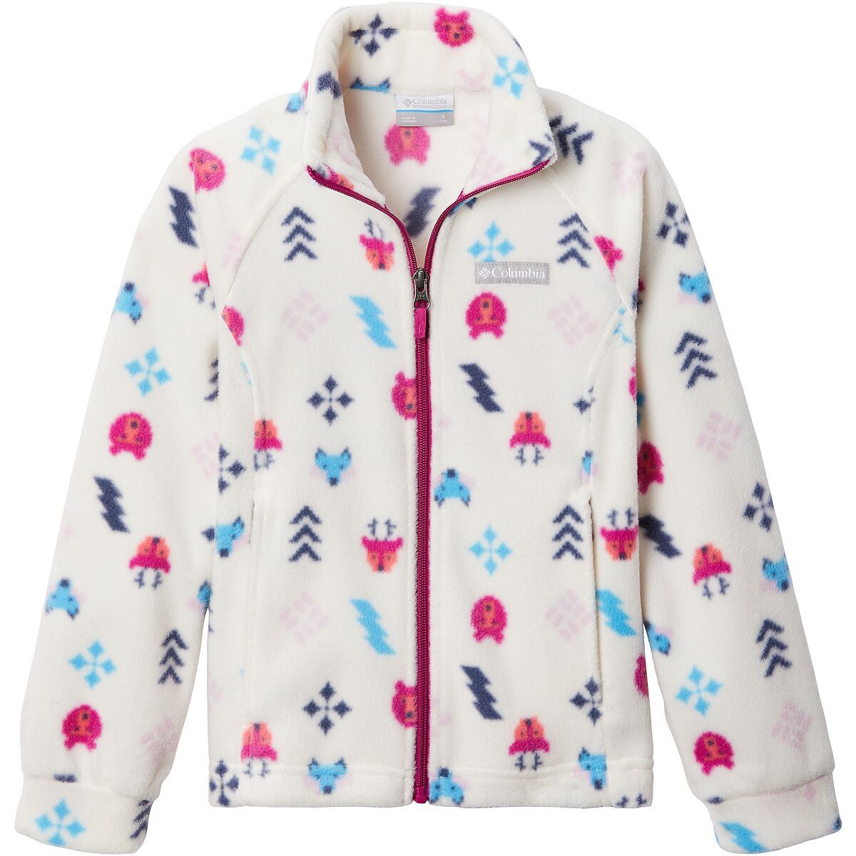 Image of Columbia Benton Springs II Printed Fleece Jacket - Infants' Chalk Woodlands, 12/18M
