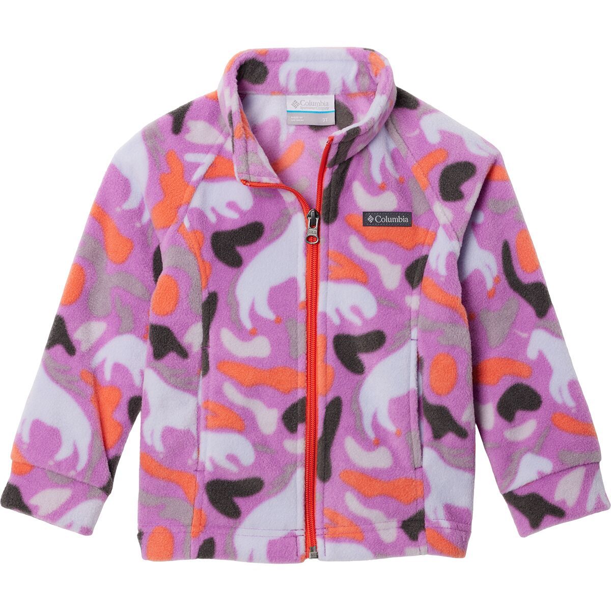 Image of Columbia Benton Springs II Printed Fleece Jacket - Infants' Eraser Pink Omblur, 12/18M