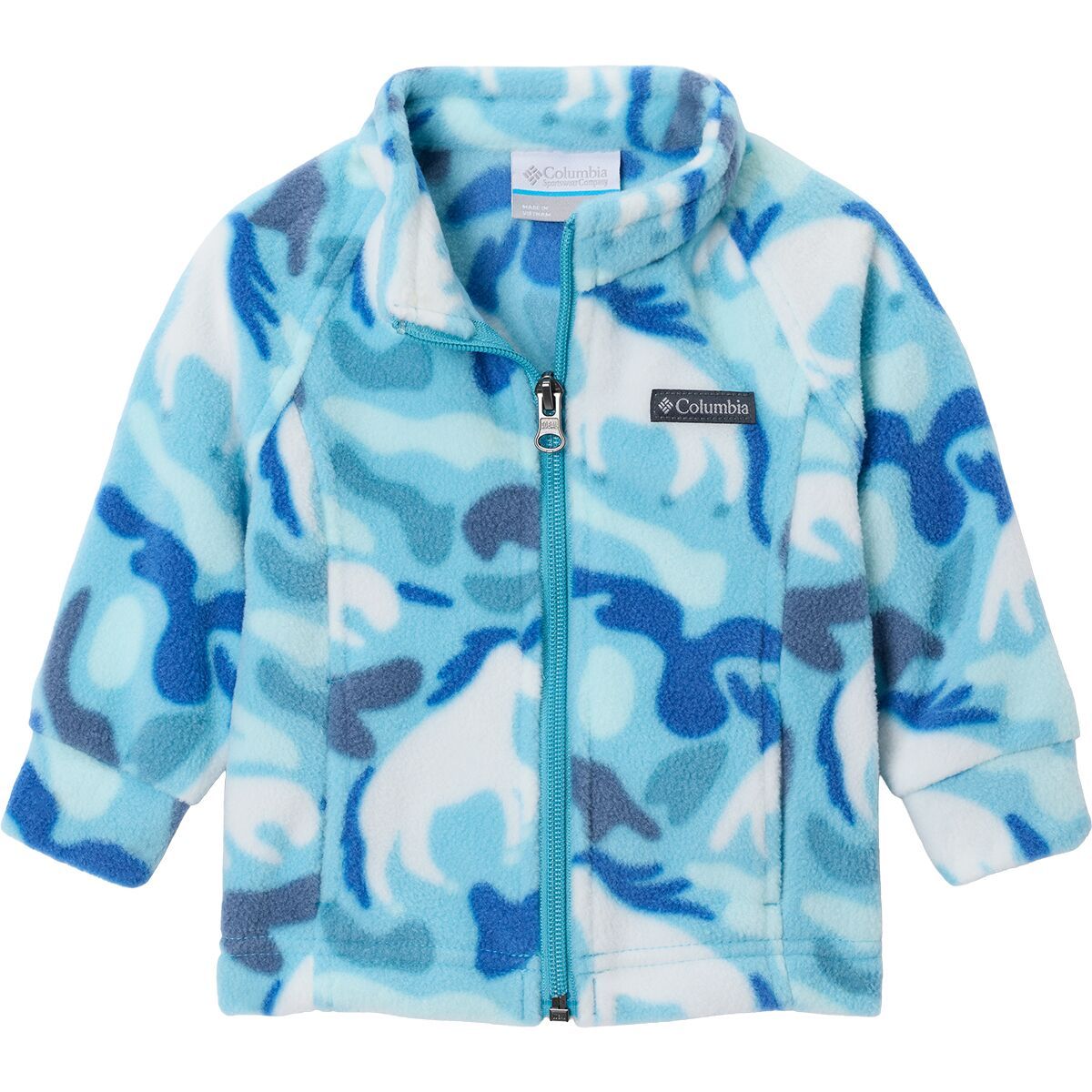 Image of Columbia Benton Springs II Printed Fleece Jacket - Infants' Vintage Blue Uniflauge, 12/18M