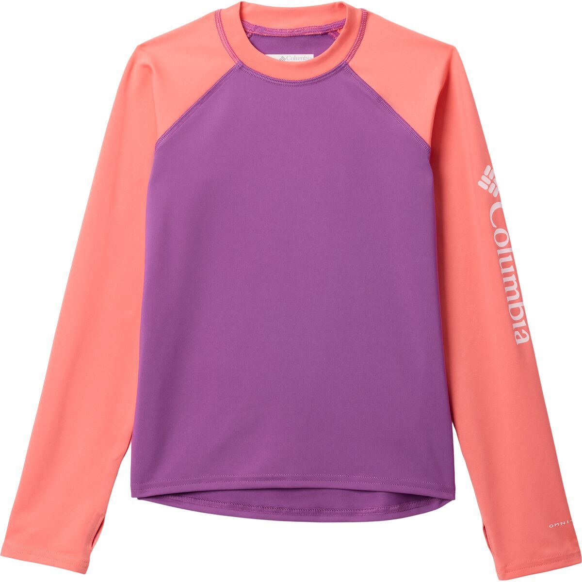 Image of Columbia Sandy Shores Long-Sleeve Sunguard - Kids' Razzle/Hot Coral, M