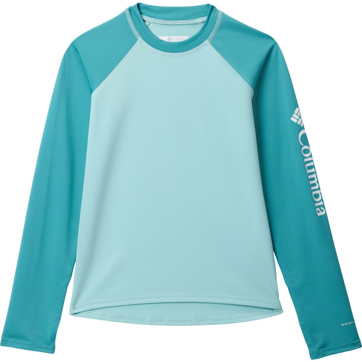 Image of Columbia Sandy Shores Long-Sleeve Sunguard - Kids' Spray/Teal, XL