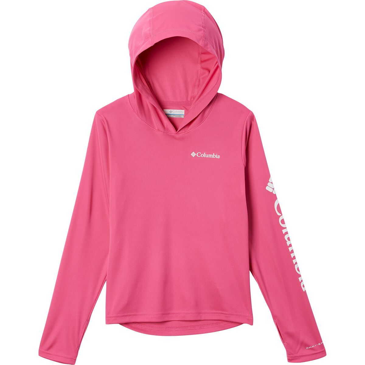Columbia Fork Stream Hooded Shirt - Kids' Wild Geranium, XXS