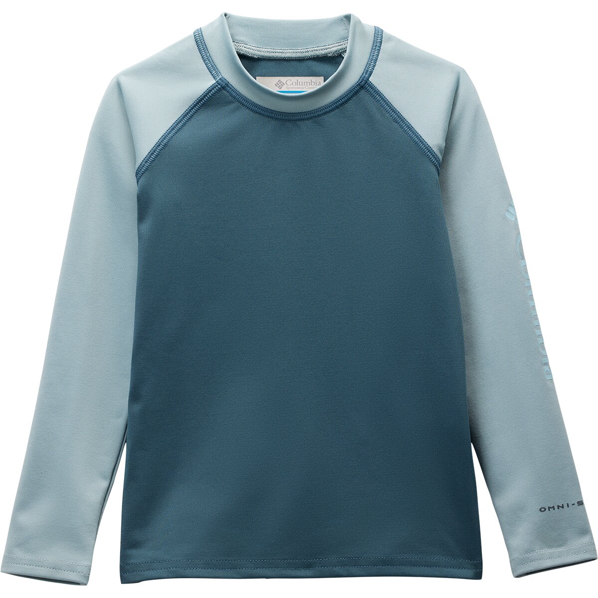 Image of Columbia Sandy Shores Long-Sleeve Sunguard - Toddlers' Everblue/Crushed Blue, 3T