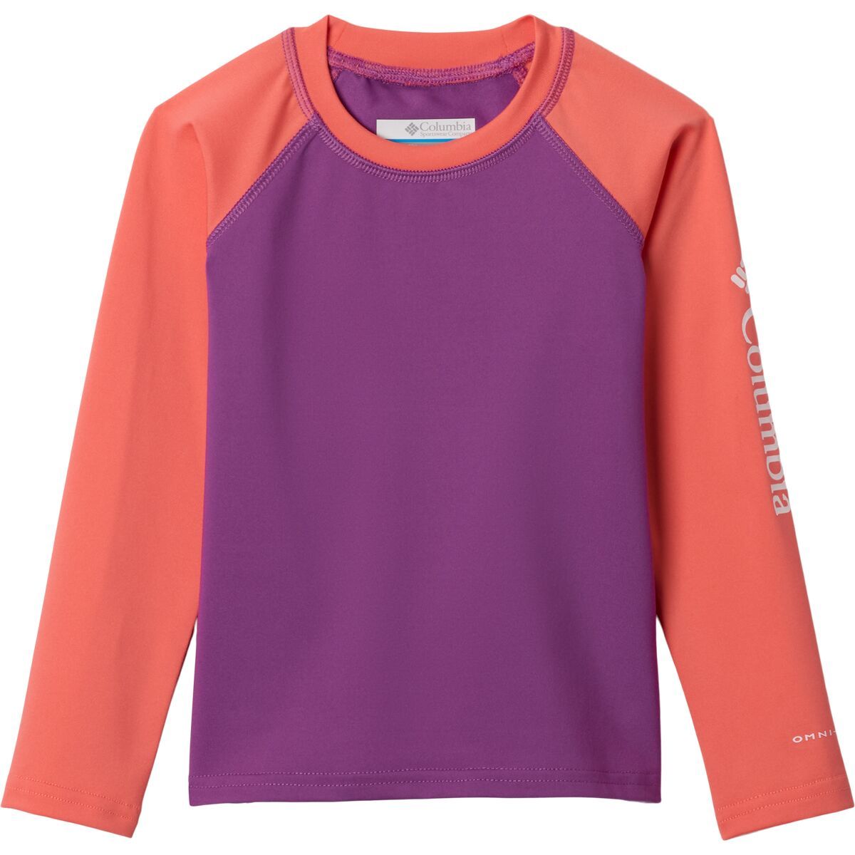 Image of Columbia Sandy Shores Long-Sleeve Sunguard - Toddlers' Razzle/Hot Coral, 3T