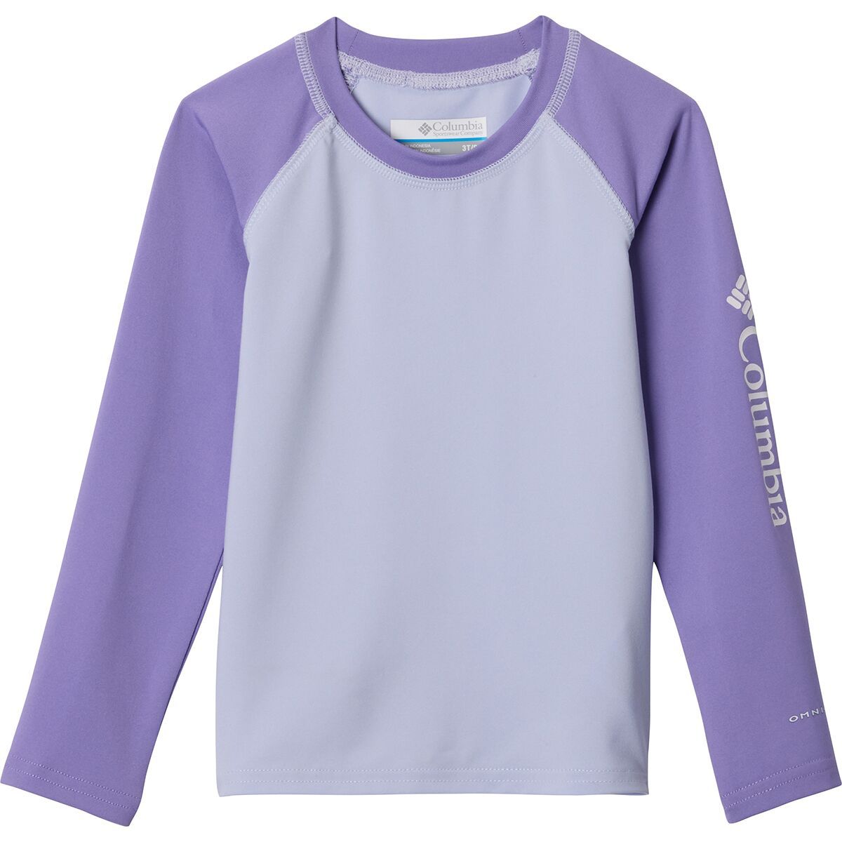 Columbia Sandy Shores Long-Sleeve Sunguard - Toddlers' Snowdrift/Paisley Purple, 2T