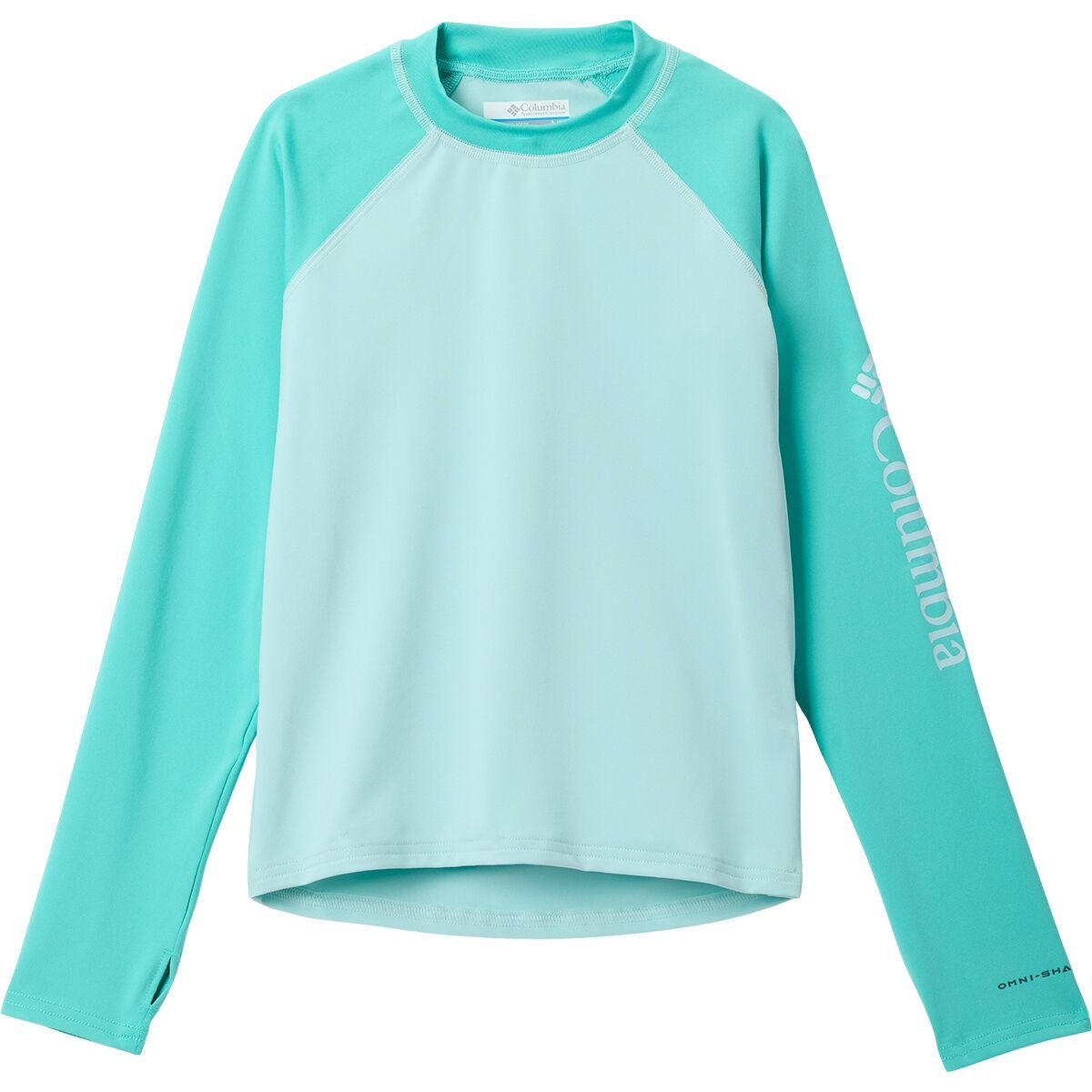 Image of Columbia Sandy Shores Long-Sleeve Sunguard - Toddlers' Spray/Dolphin, 4T
