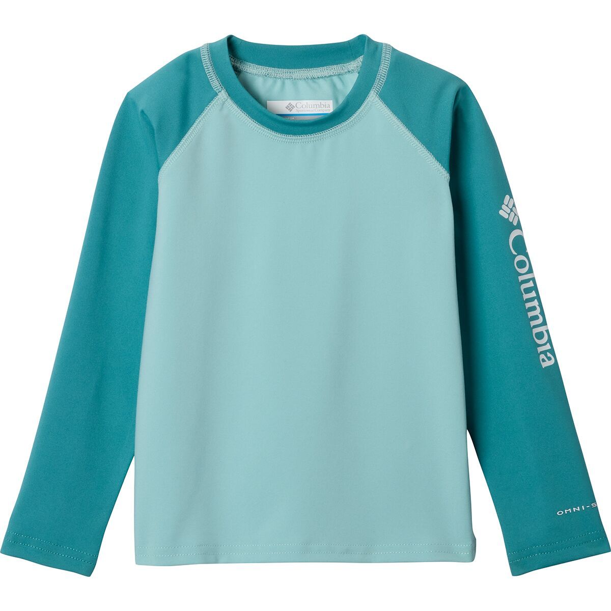 Image of Columbia Sandy Shores Long-Sleeve Sunguard - Toddlers' Spray/Teal, 2T