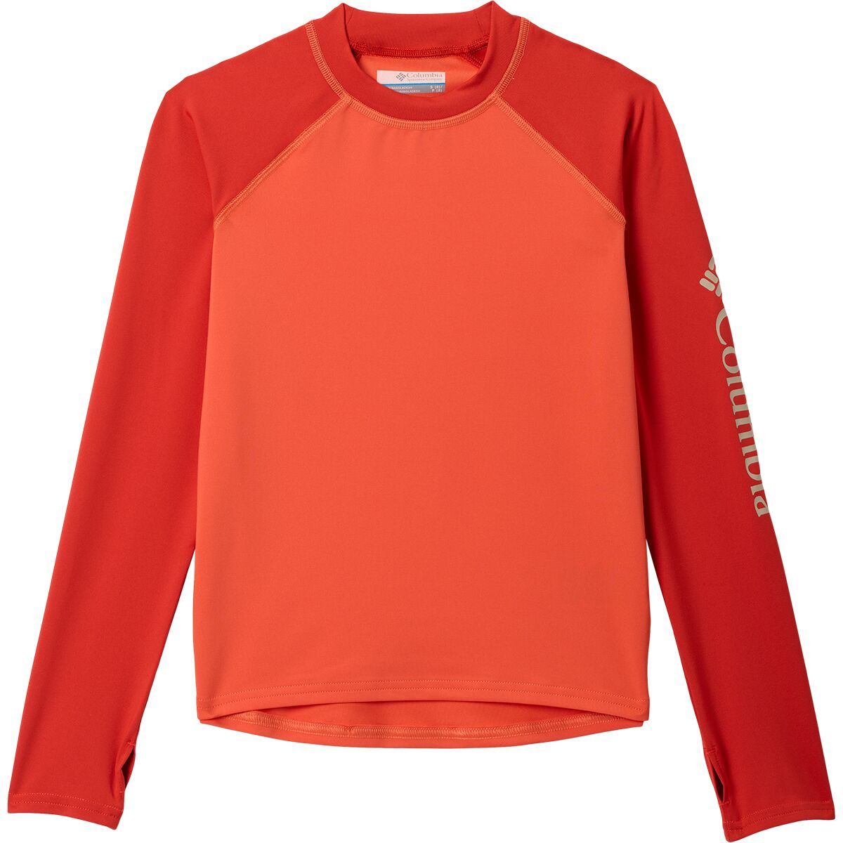 Image of Columbia Sandy Shores Long-Sleeve Sunguard - Toddlers' Zing/Super Sonic, 3T