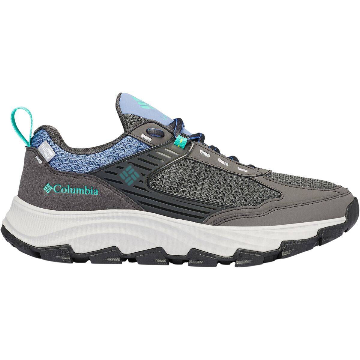 Columbia Hatana Max Outdry Hiking Shoe - Women's Dark Grey/Electric Turquoise, 9.0