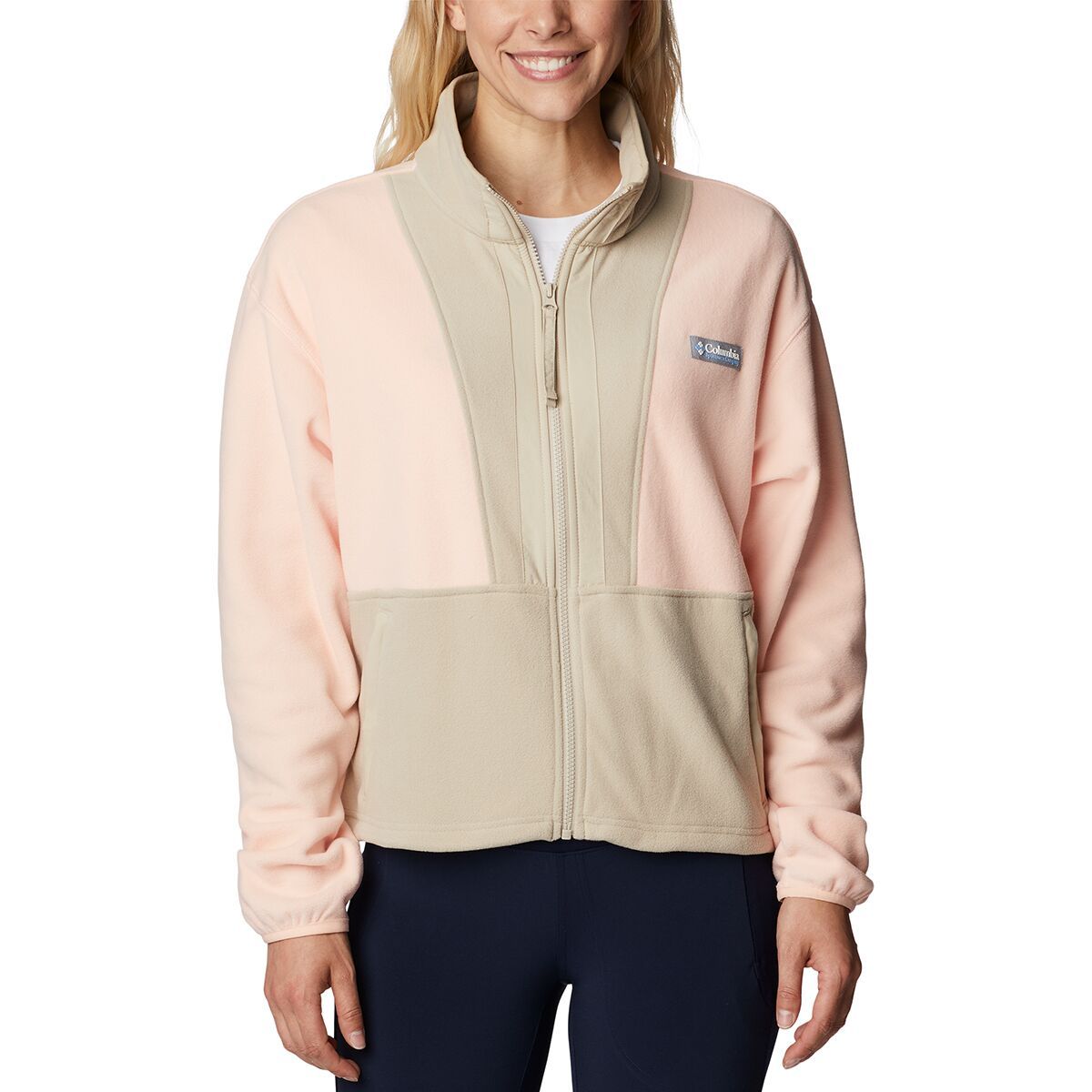 Columbia Back Bowl Fleece - Women's Peach Blossom/Ancient Fossil, L