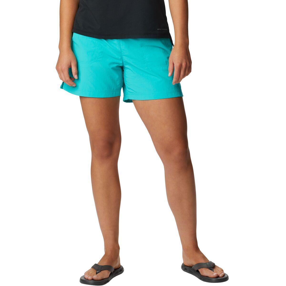 Columbia Sandy River 5in Short - Women's Bright Aqua, L