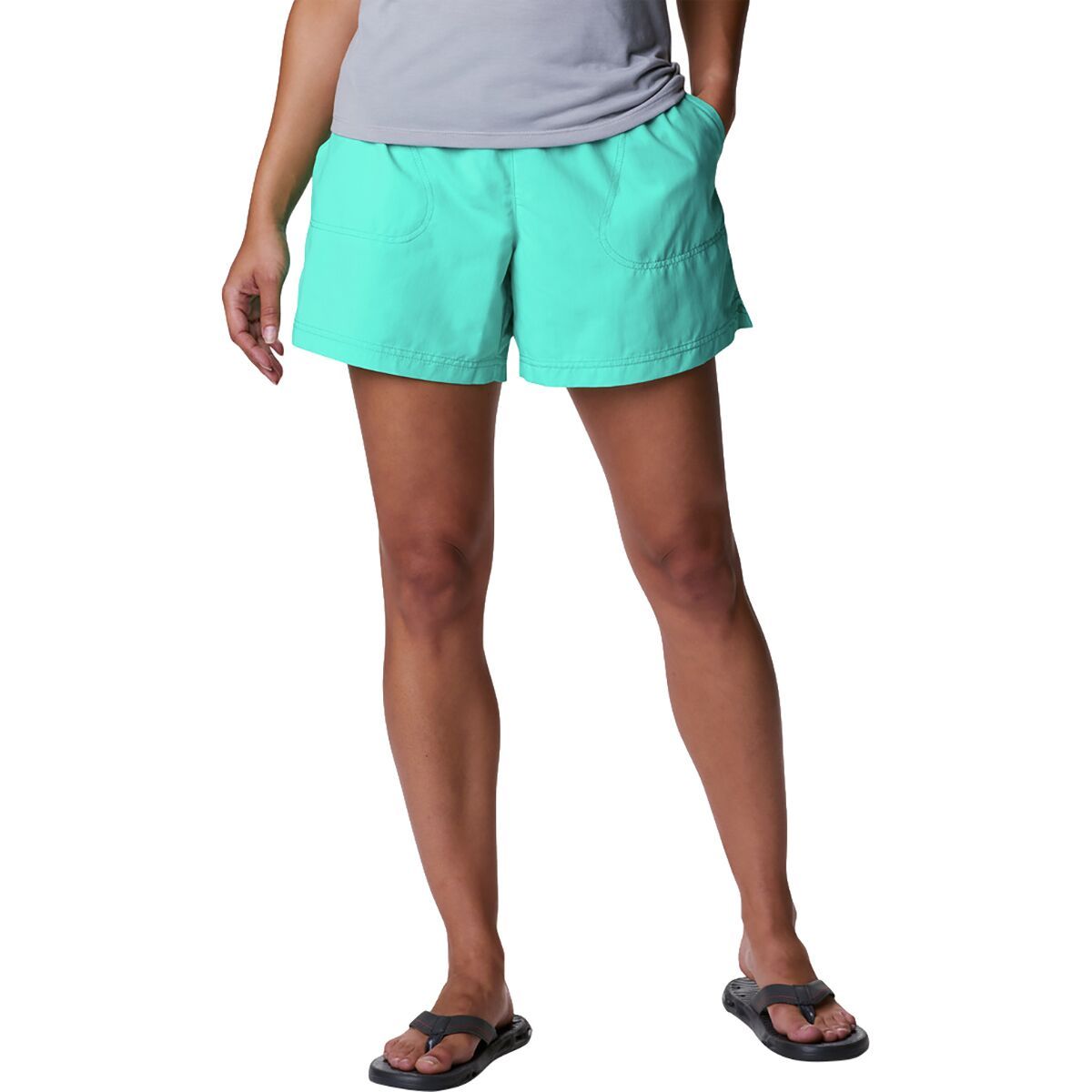 Columbia Sandy River 5in Short - Women's Electric Turquoise, XXL
