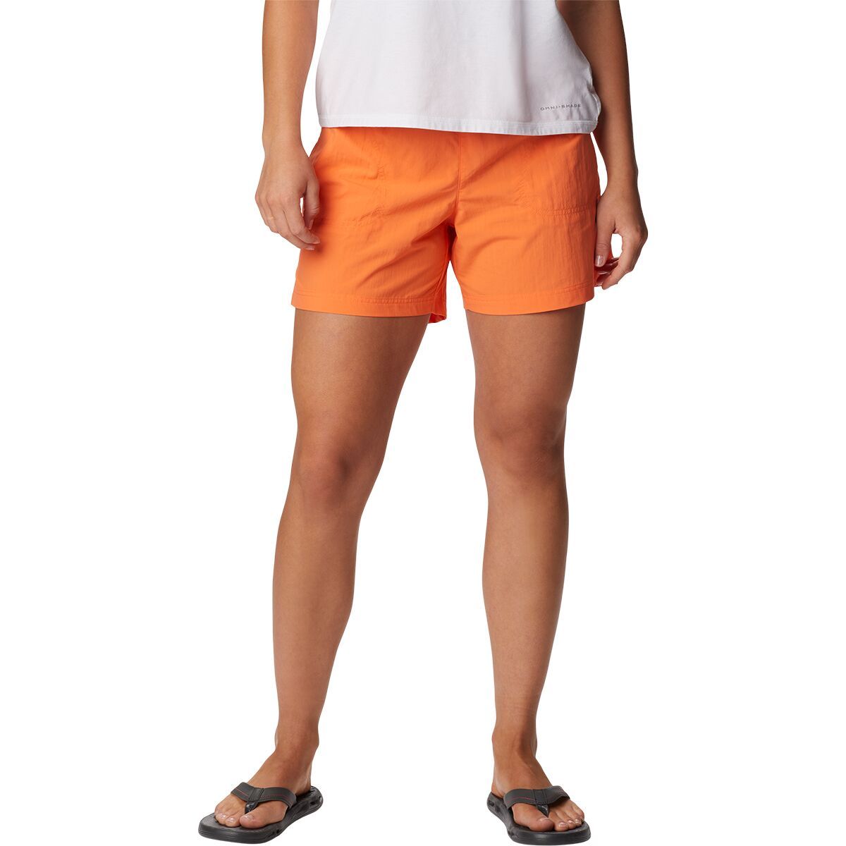 Columbia Sandy River 5in Short - Women's Sunset Orange, M