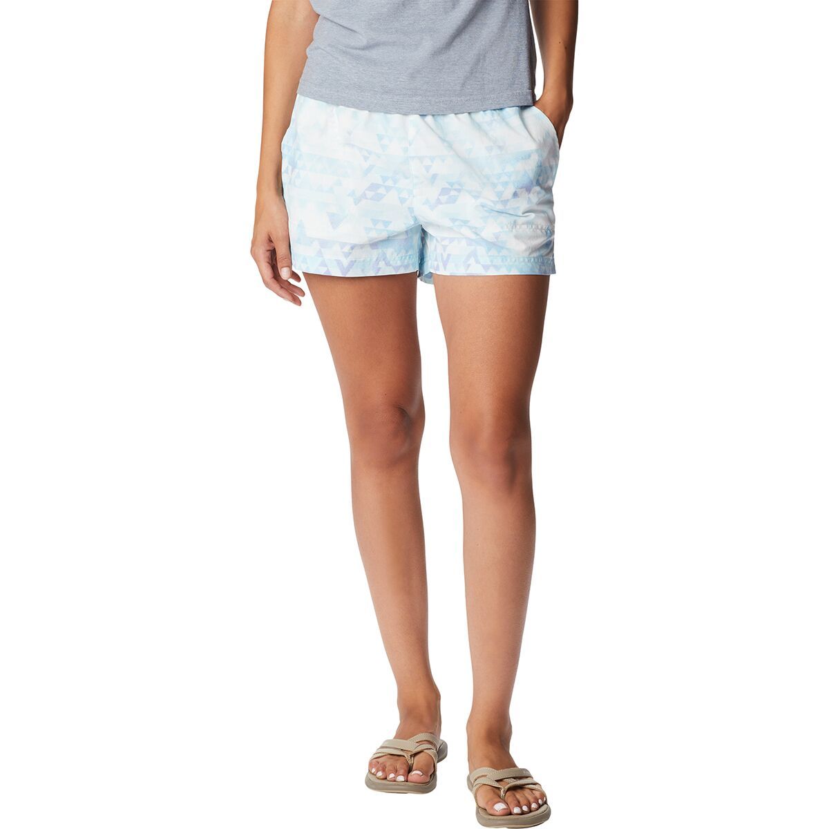 Columbia Sandy River II Printed 5in Short - Women's Spring Blue/Distant Peaks, XS