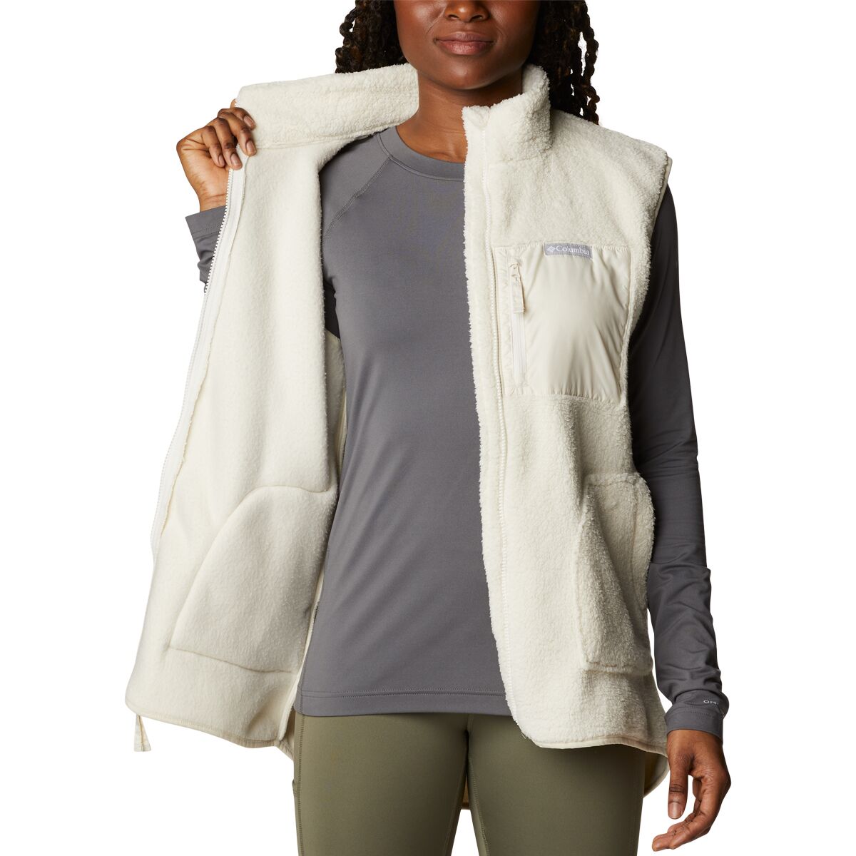 women's columbia holly hideaway ™ sherpa vest