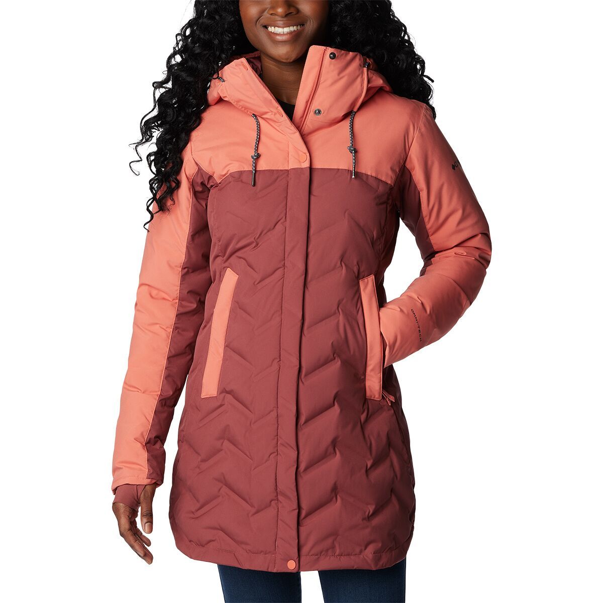 Columbia Mountain Croo II Mid Down Jacket - Women's Beetroot/Faded Peach, M