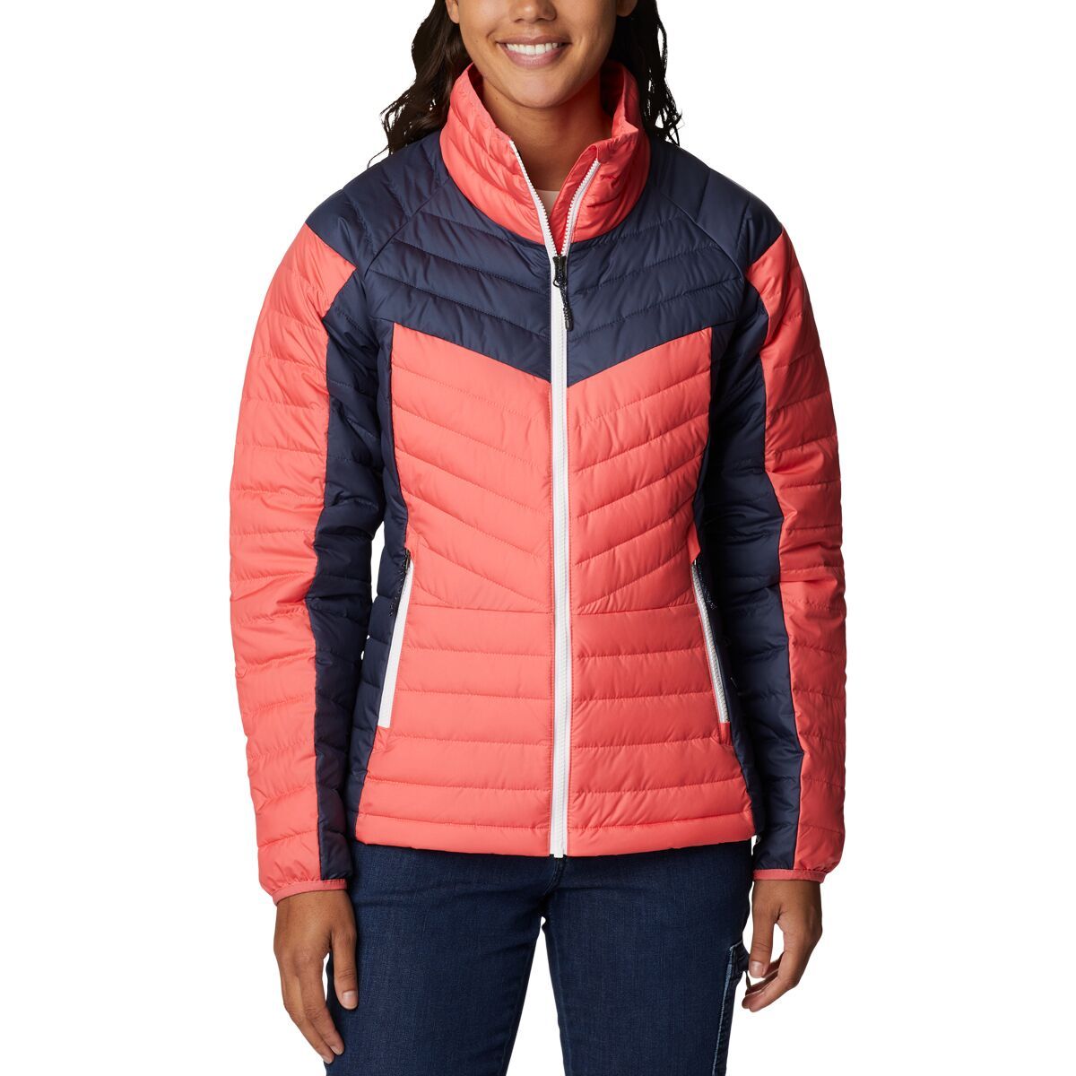 Columbia Powder Lite II Full-Zip Jacket - Women's Blush Pink/Nocturnal, M