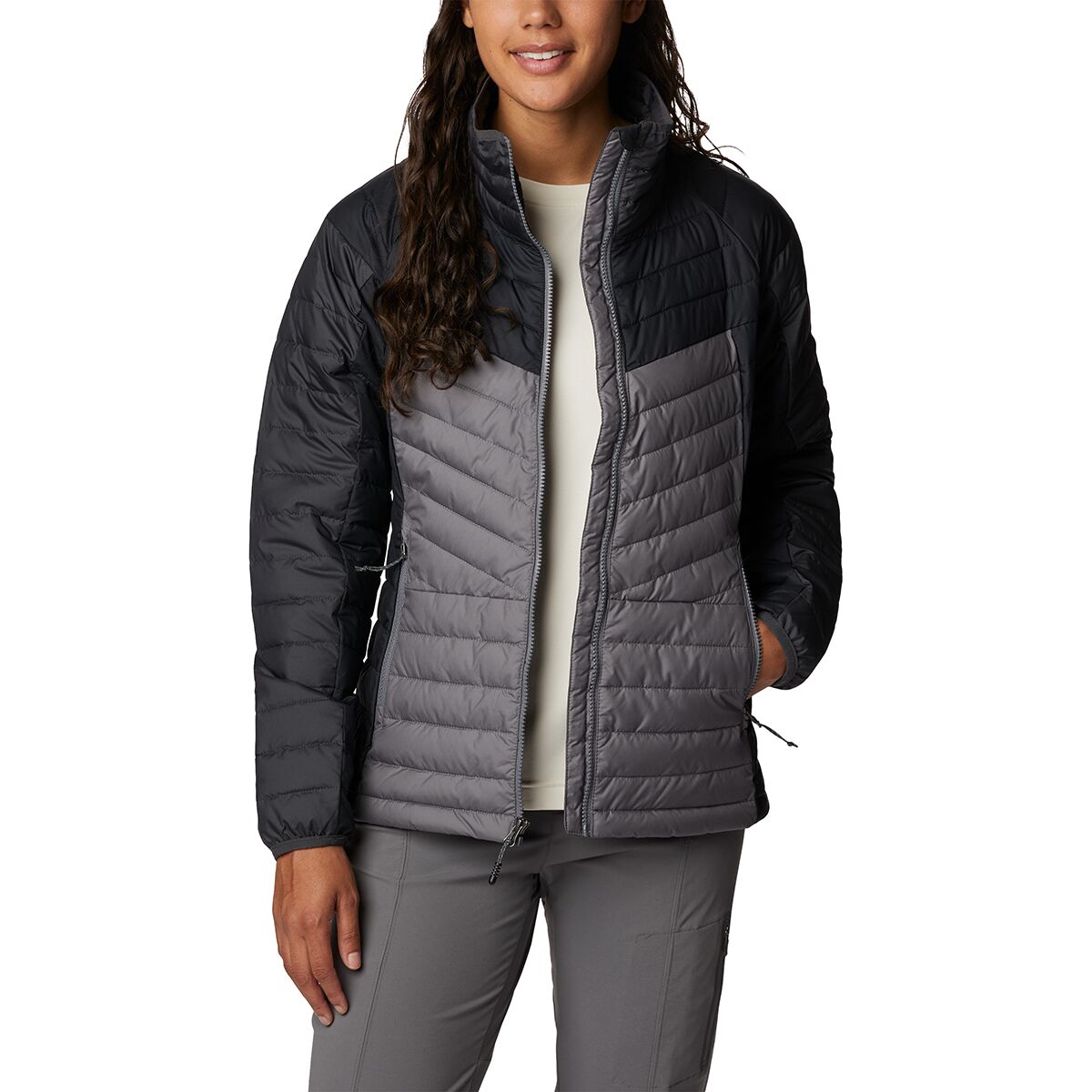 Columbia Women's Powder Lite II Full Zip Jacket - XS - BlackGrey