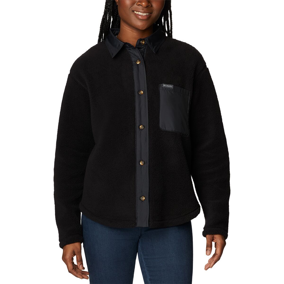 Columbia West Bend Shirt Jacket - Women's Black, L