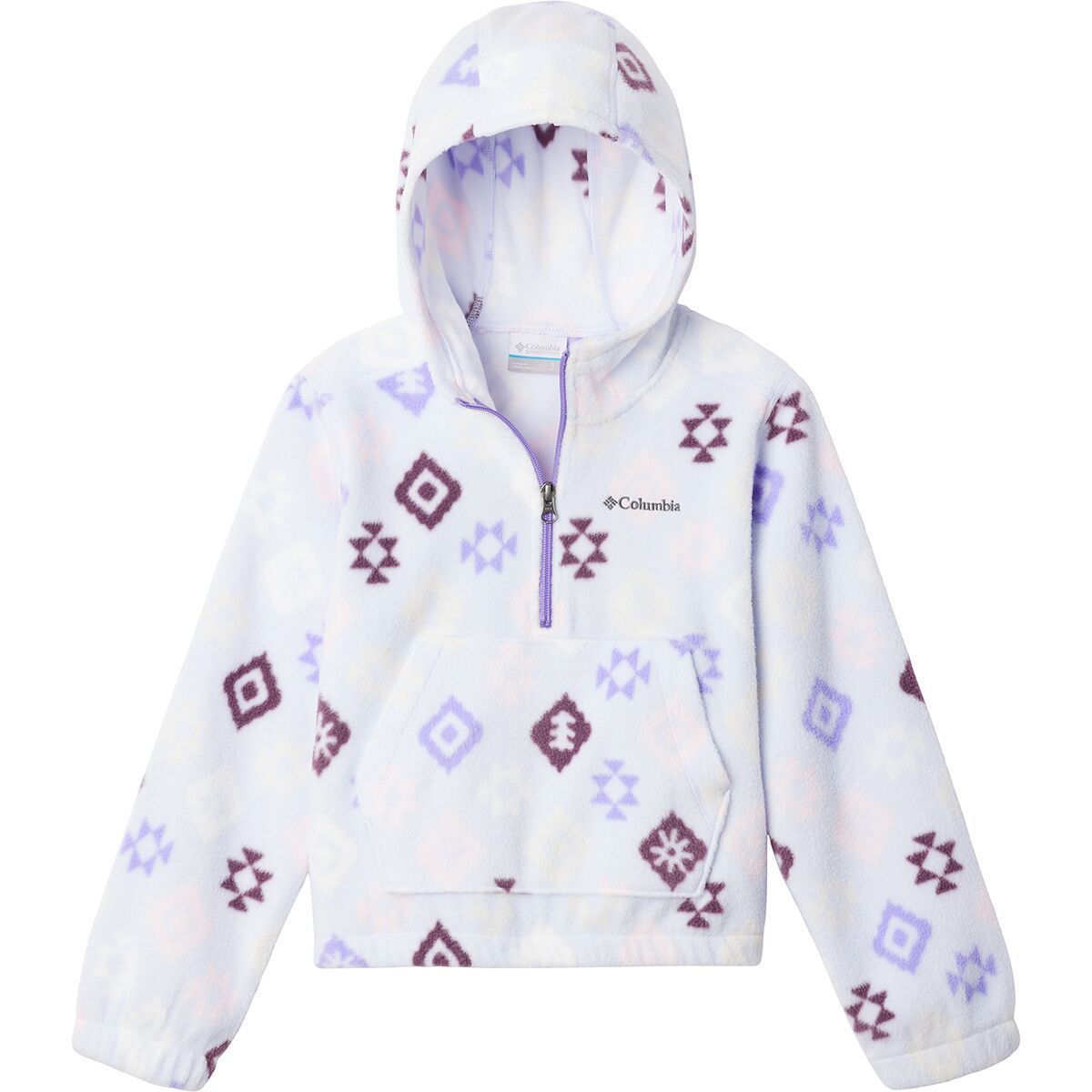 Image of Columbia Benton Springs 1/2-Zip Hooded Pullover - Girls' Snowdrift Hinterland, XL