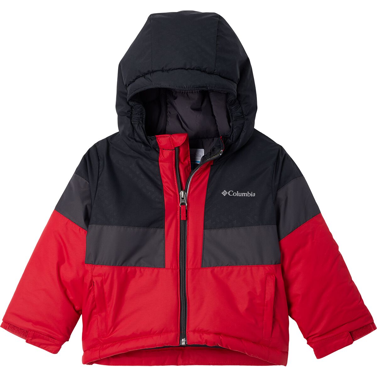 Columbia Lightning Lift II Jacket - Boys' Mountain Red/Black Bolted Mtns Embossed