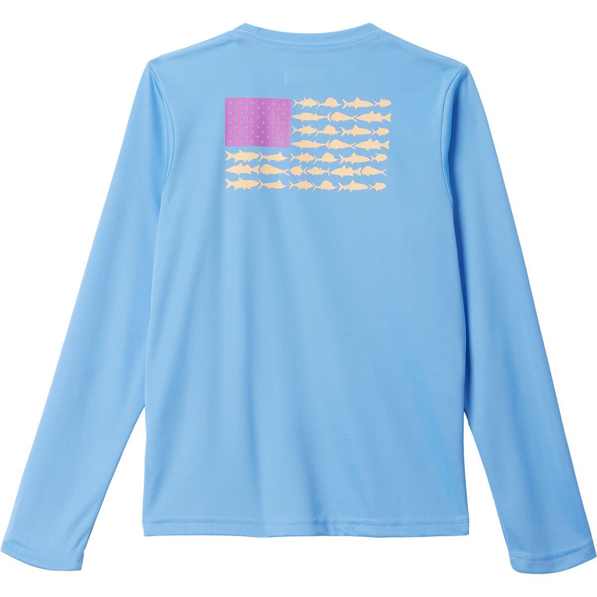 Columbia Terminal Tackle PFG Fish Flag Long-Sleeve Shirt - Boys' White Cap/Pfg Fish Flag Update, S