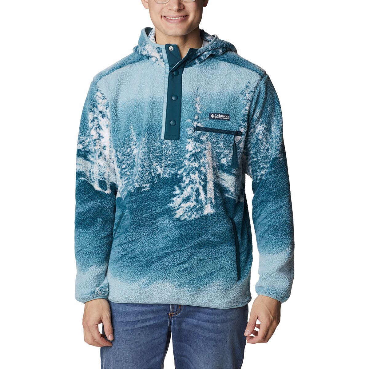 Columbia Helvetia Hoodie - Men's Night Wave Solar Ski Print, XL