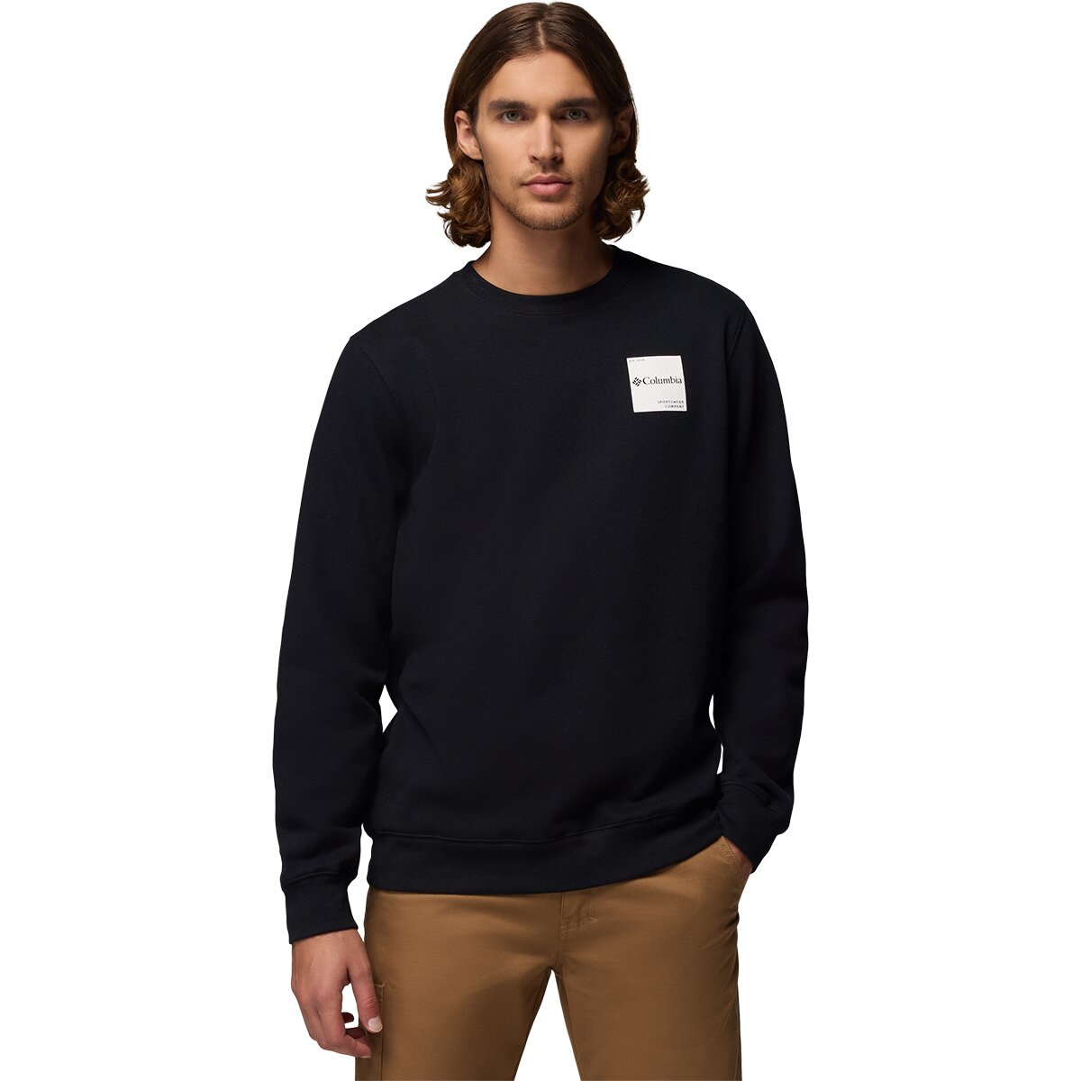 Image of Columbia Trek Crew Pullover - Men's Black/Boxy Brand2, L