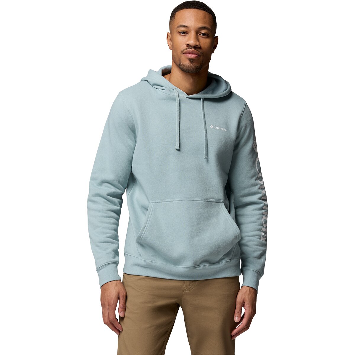 Image of Columbia Trek Hoodie - Men's Crushed Blue/Csc Sleeve Logo, XS