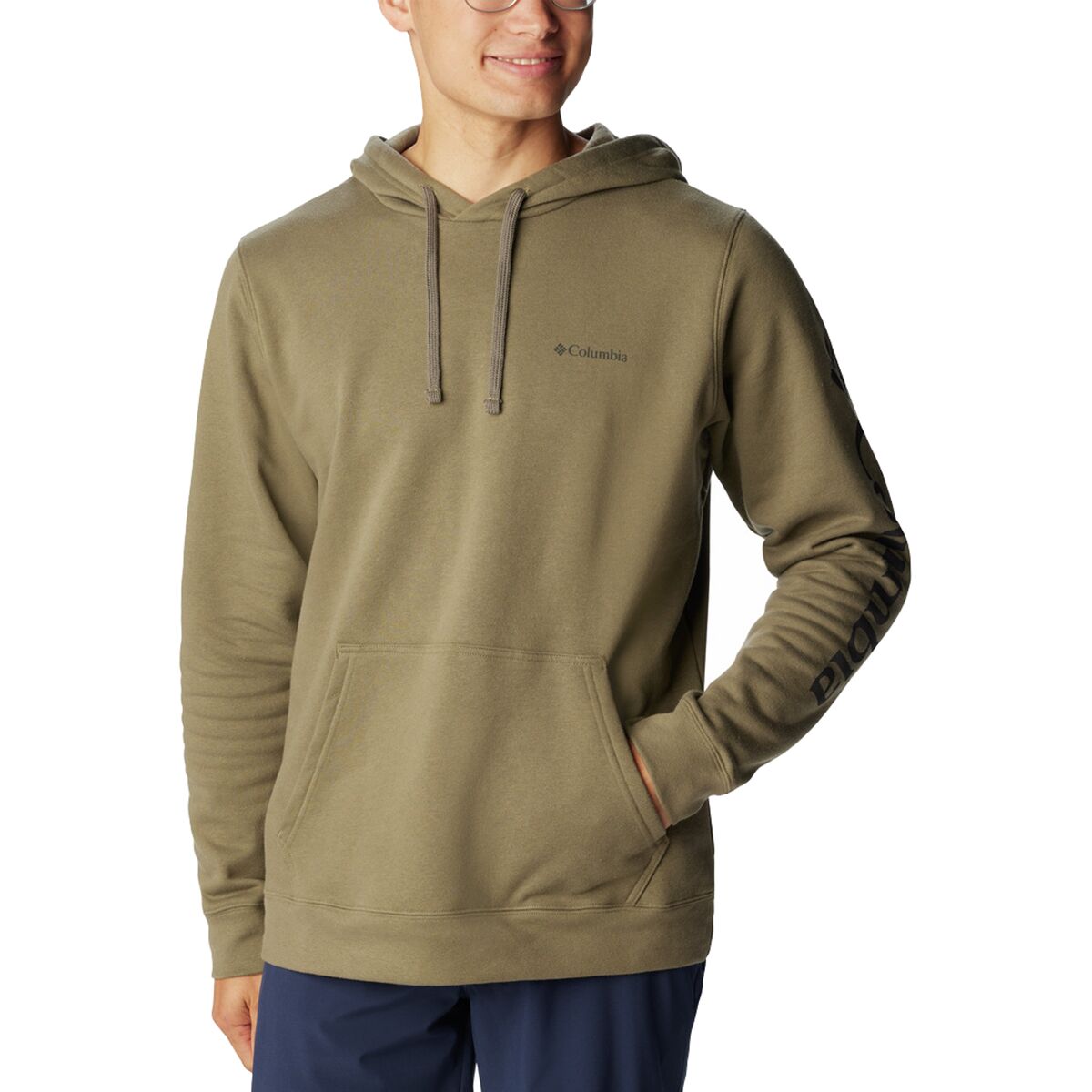 Columbia Columbia Trek Hoodie - Men's Stone Green/Csc Sleeve Logo, M