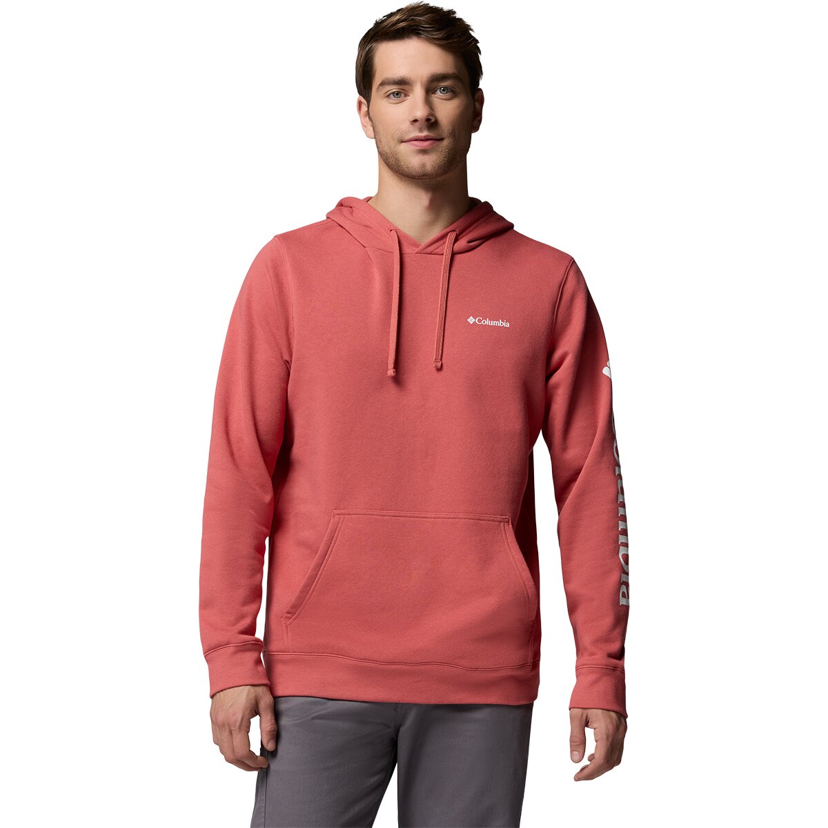 Columbia Trek Hoodie - Men's Washed Red/Csc Sleeve Logo, S