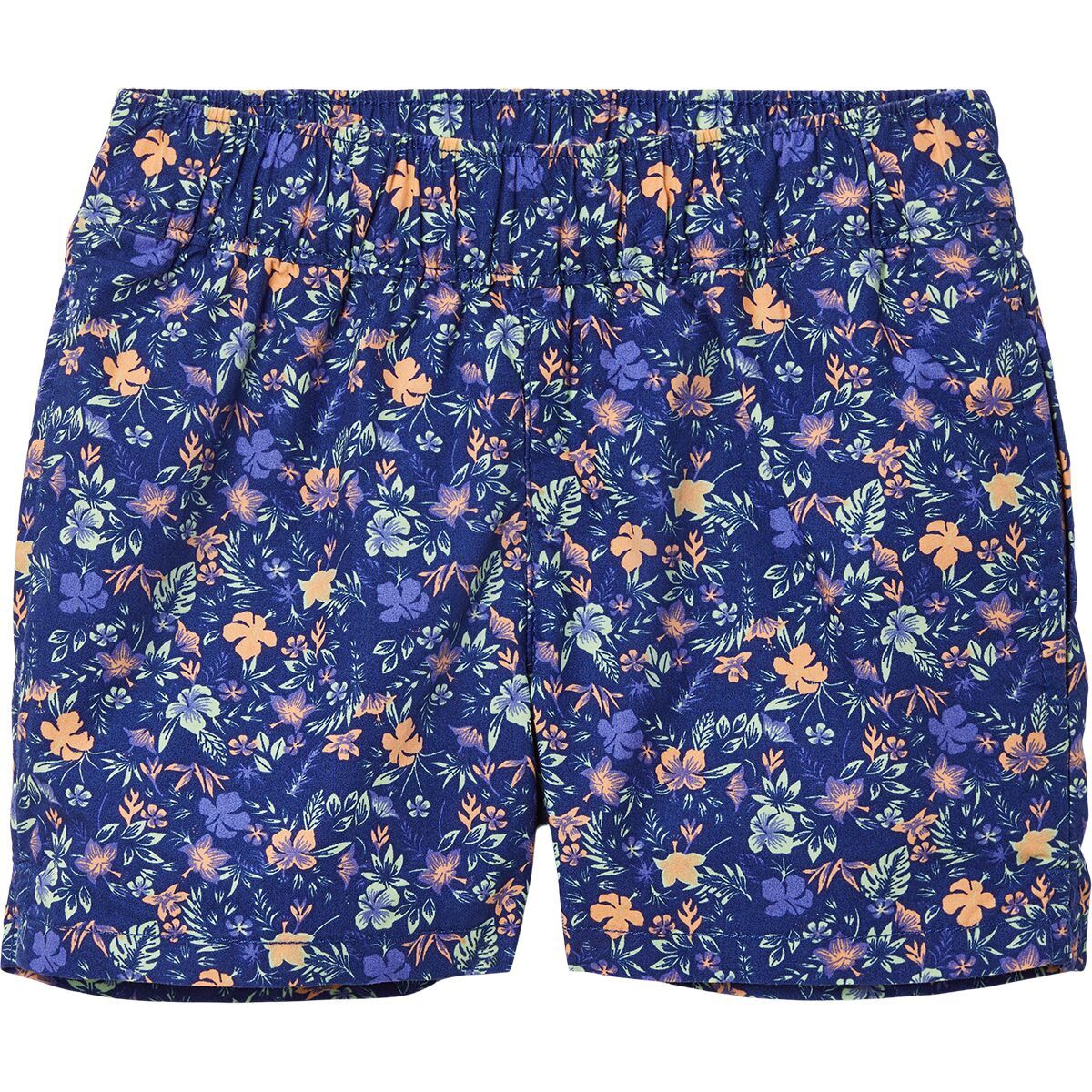 Columbia Washed Out Printed Short - Girls' Dark Sapphire Mini-Biscus, M