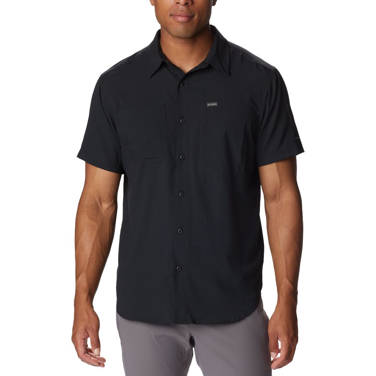 Image of Columbia Silver Ridge Utility Lite Short-Sleeve Shirt - Men's Black, M
