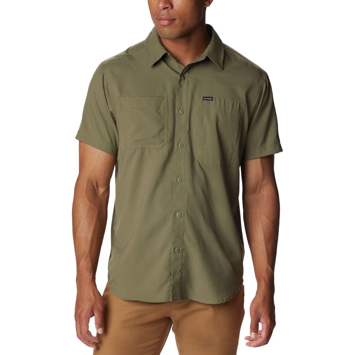 Image of Columbia Silver Ridge Utility Lite Short-Sleeve Shirt - Men's Stone Green, L