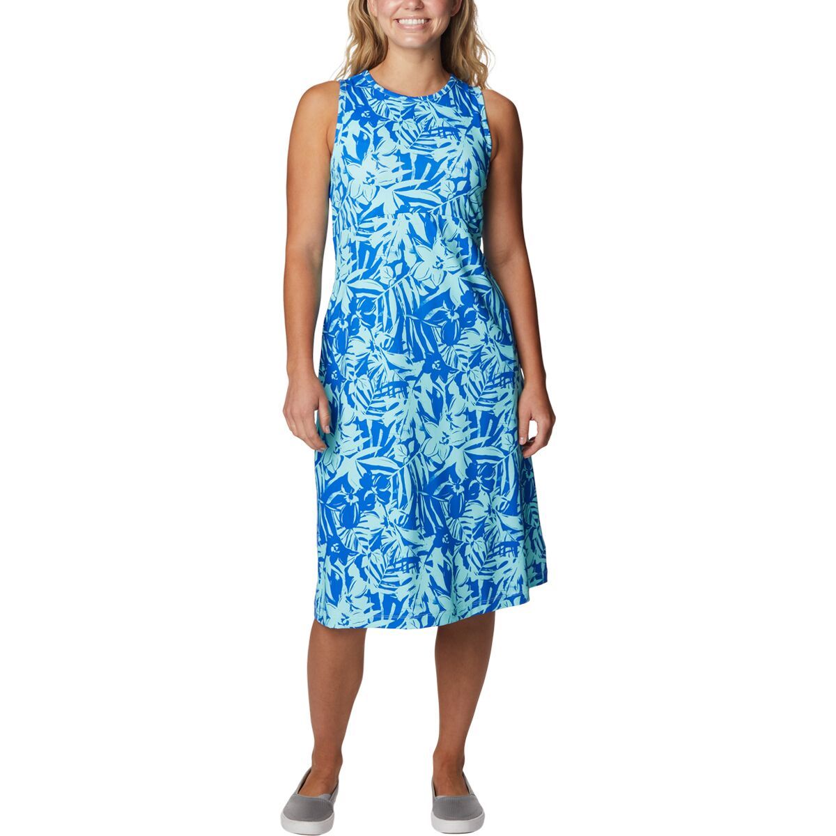Columbia Freezer Tank Dress - Women's Blue Macaw Palmtropics, S