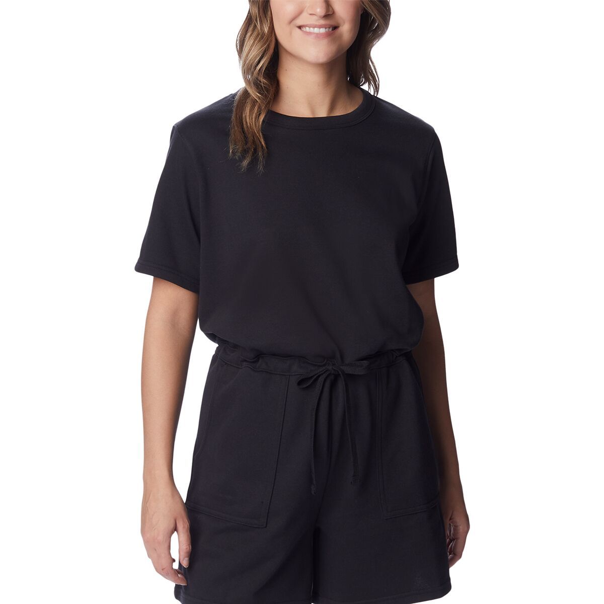Columbia Trek French Terry Romper - Women's Black, XXL