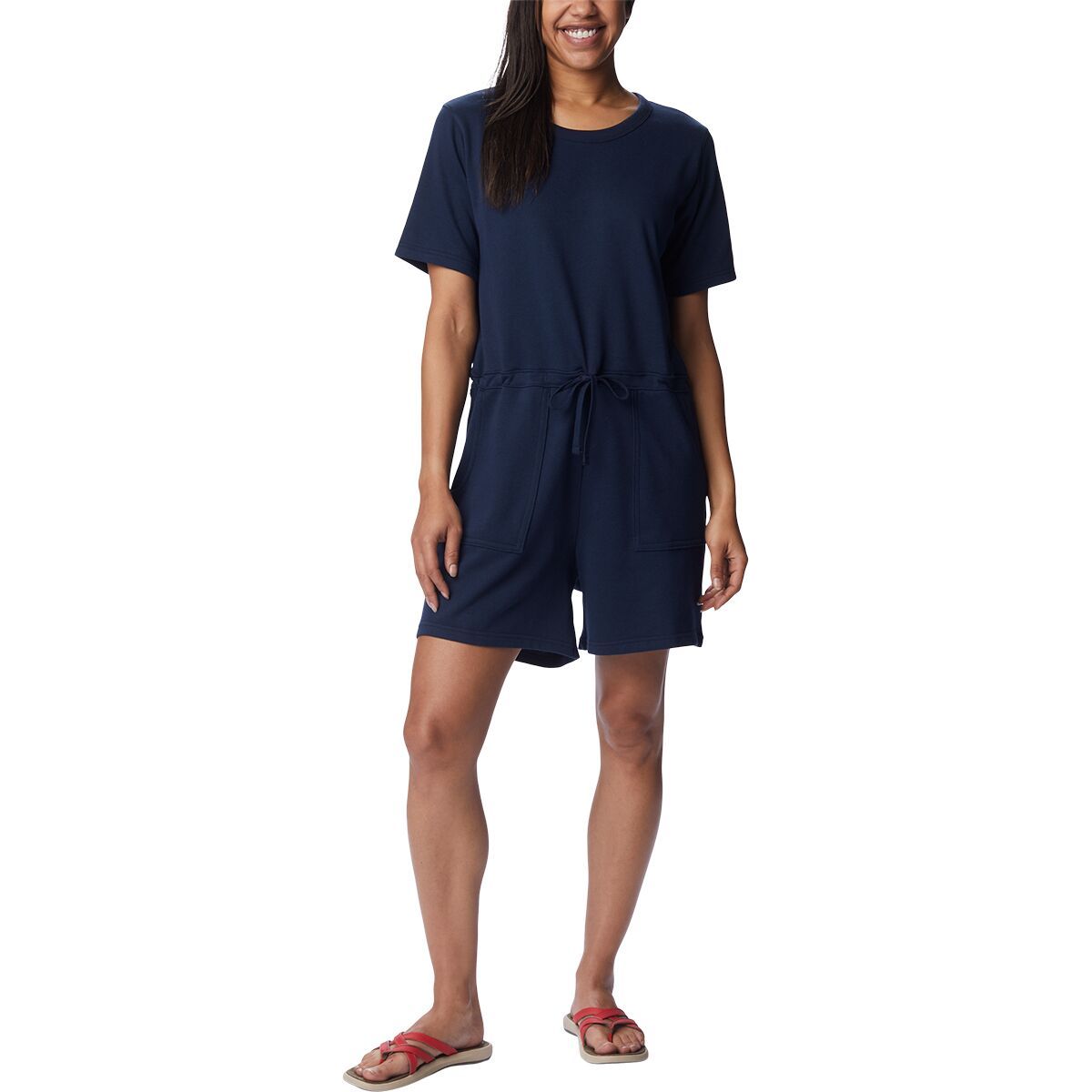 Columbia Trek French Terry Romper - Women's Collegiate Navy, M