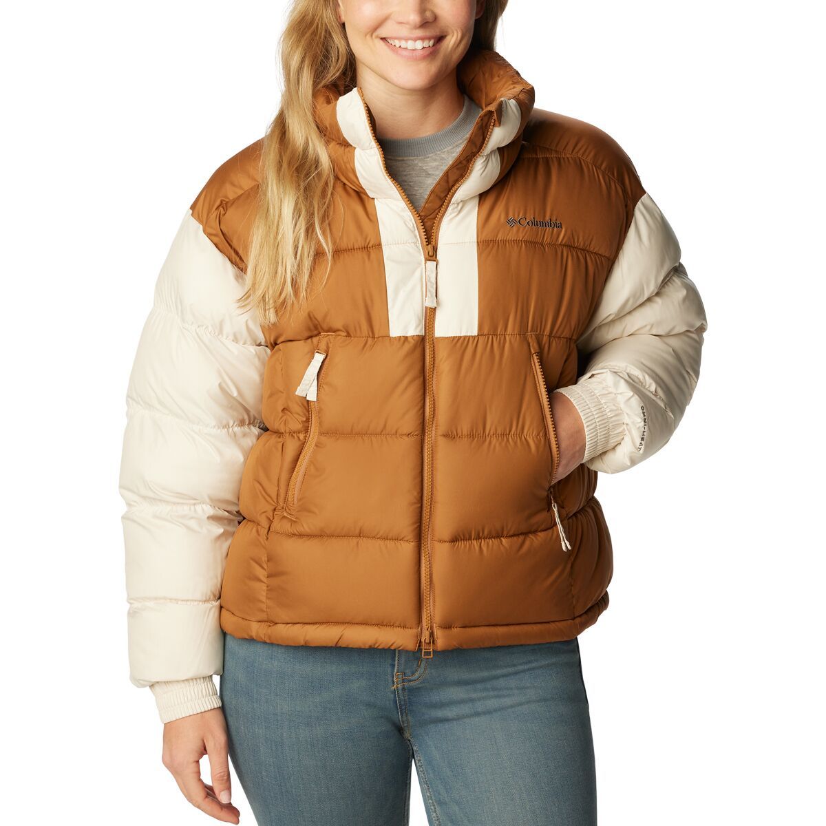 Columbia Pike Lake II Cropped Jacket - Women's Camel Brown/Chalk, M