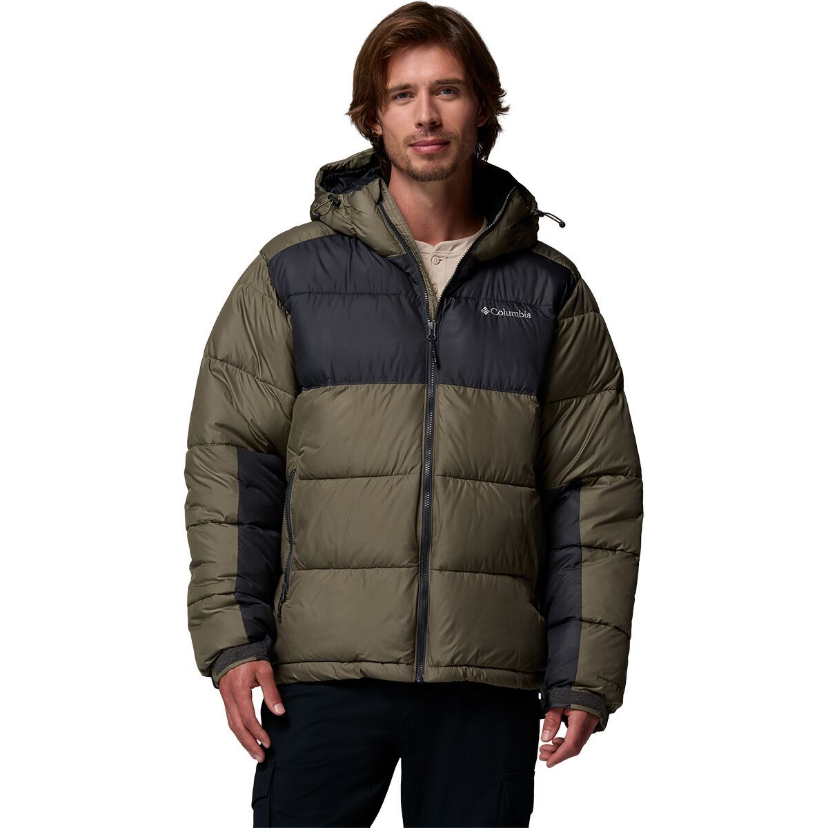 Image of Columbia Pike Lake II Hooded Jacket - Men's Stone Green/Shark2, L