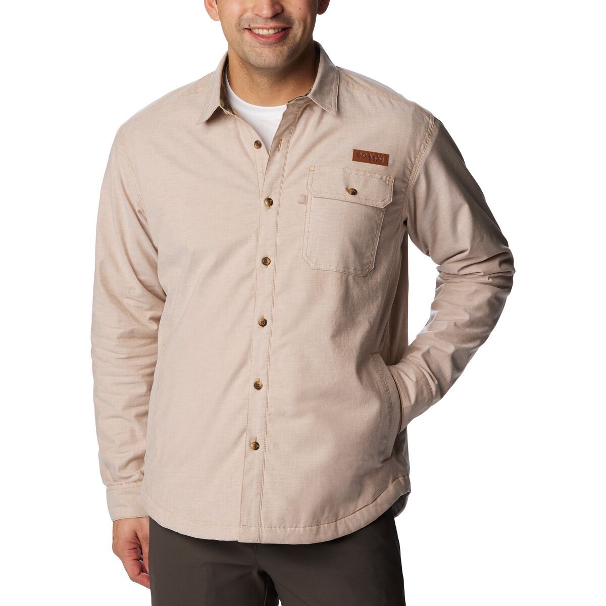 Columbia Roughtail Lined Shirt-Jacket - Men's Sahara/Mo Bottomland, XXL