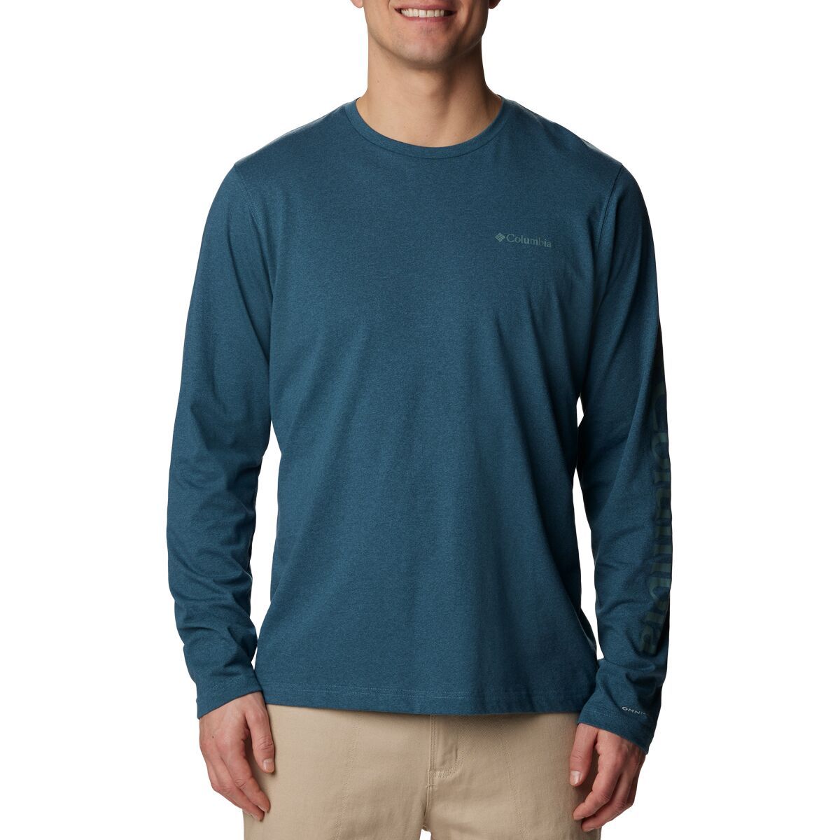 Columbia Thistletown Hills Long-Sleeve Logo T-Shirt - Men's Night Wave Heather, S