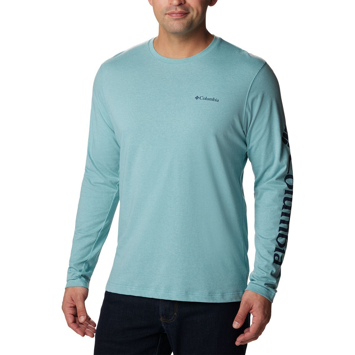 Columbia Thistletown Hills Long-Sleeve Logo T-Shirt - Men's Shasta Heather, M