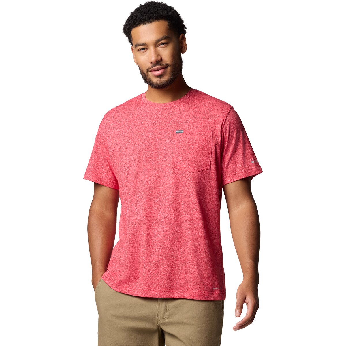 Image of Columbia Thistletown Hills Pocket T-Shirt - Men's Mountain Red Heather, XXL
